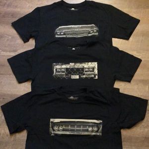 California Grilled Tees Car T-shirts Black Lot of 3 Mens Medium M